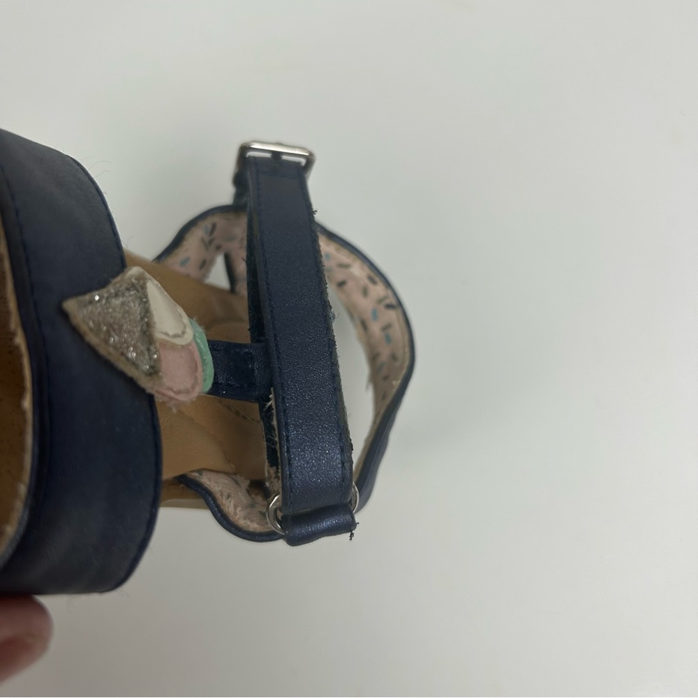 Born Sprinkles navy blue T sandal with ice cream cone toddler size 6 - Picture 15 of 16